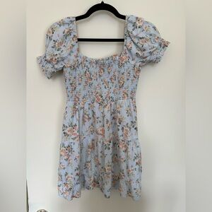 American eagle picnic pretty puff sleeve dress XS petite